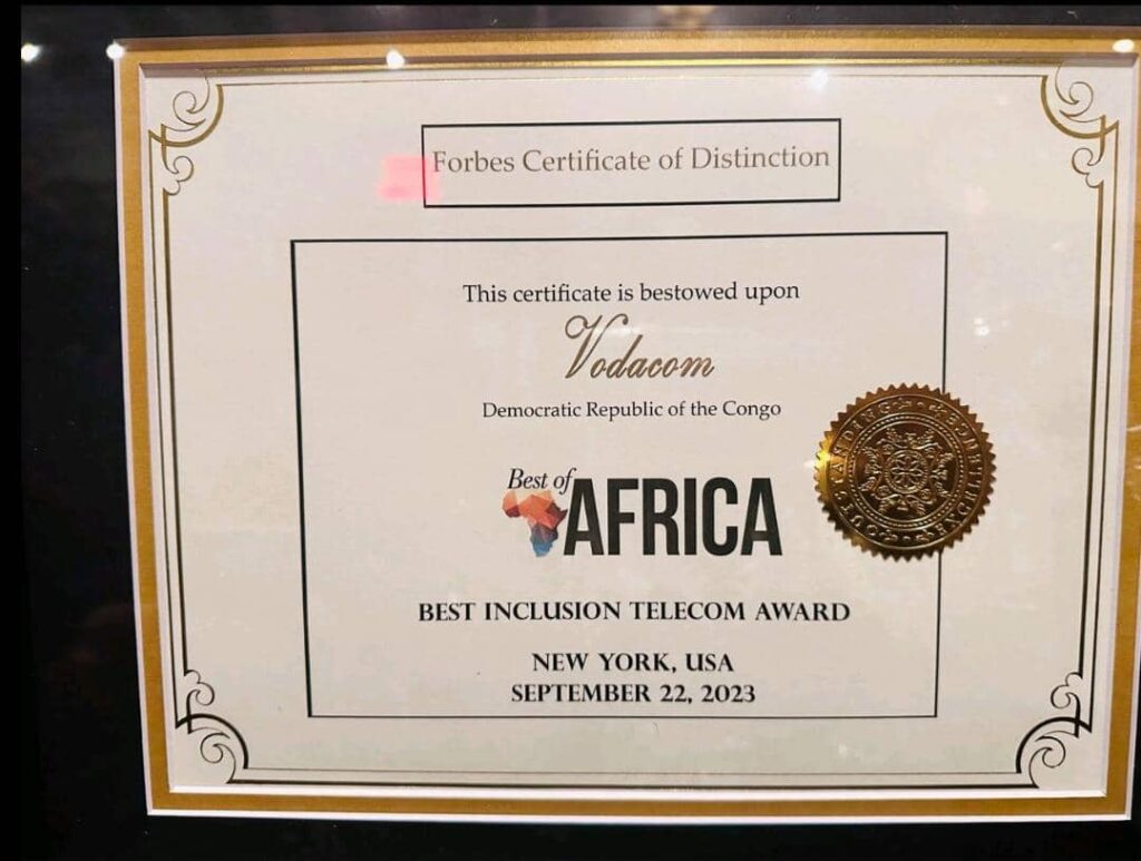 Forbes Best of Africa Vodacom RDC
