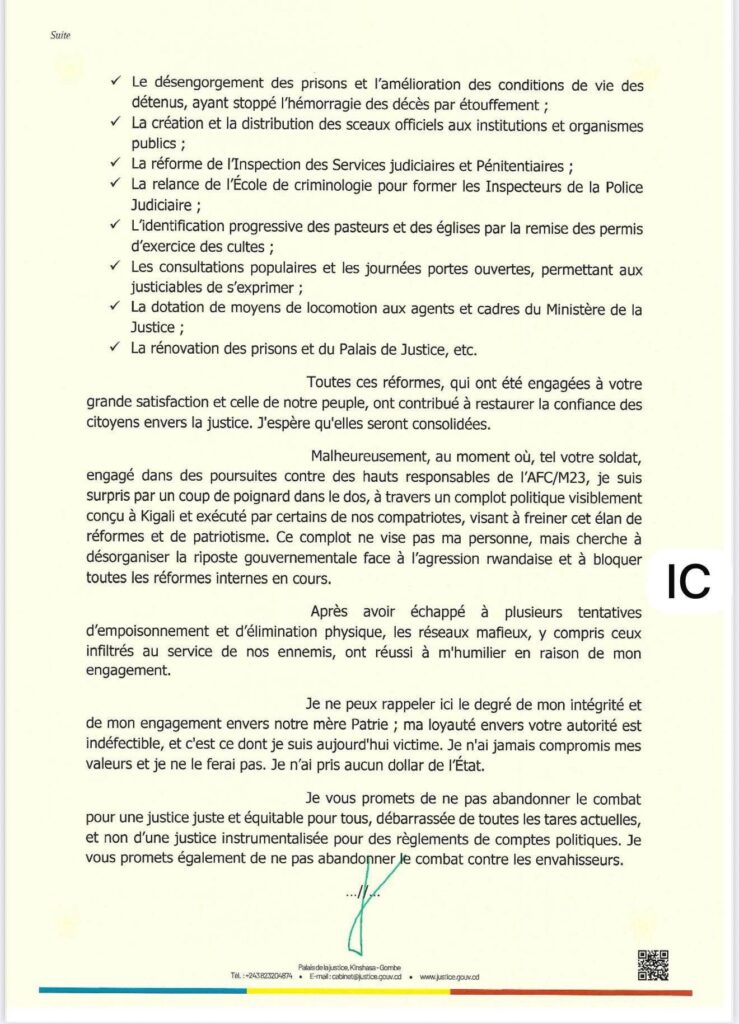 Constant Mutamba quitte le gouvernement, dénonçant un complot « conçu à Kigali » (Découvrez l’intégralité de sa lettre de démission) 13 L2