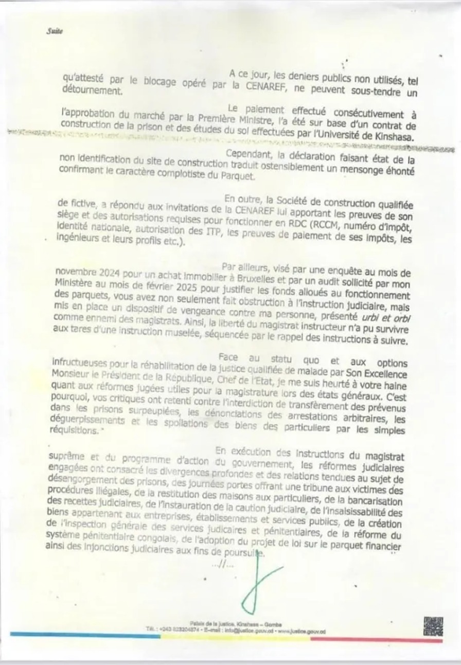 Affaire prison de Kisangani : Mutamba dénonce une « cabale politique » et récuse le PG près la Cour de cassation 12 WhatsApp Image 2025 06 10 a 21.11.24 b7c59314